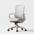 Ergonomischer Bürostuhl Beige/Schwarz mit Netzrücken, Armlehnen und Rollen, 65 x 65 x 95–105 cm