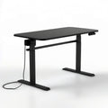 Elektrisch höhenverstellbarer Schreibtisch 120 x 60 cm Schwarz mit MDF-Platte und Stahlgestell